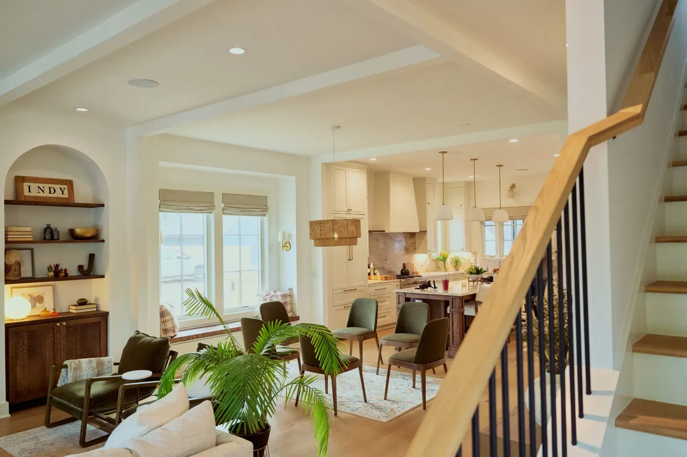 Cellular shades in a Pittsboro living room